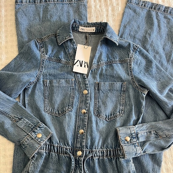 NWT Zara Straight-leg Jumpsuit 🫐🧺 - Picture 3 of 5